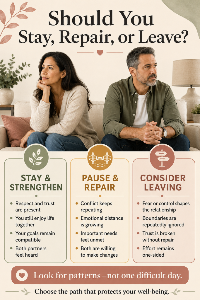 Should You Stay, Repair, or Leave